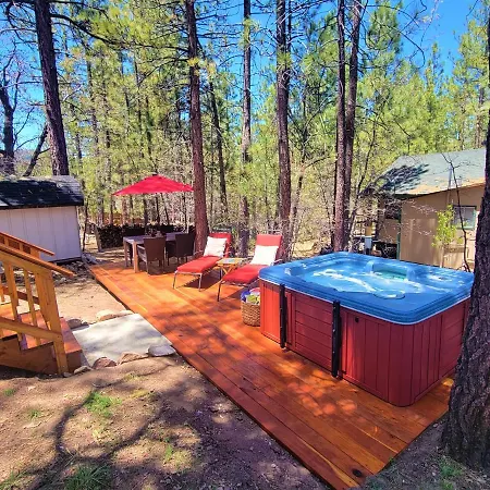 Four Seasons Getaway-Private Hot Spa With Pine Tree Views-Walk To Village And Pineknot Trailhead-Plus King Bed! Lac Big Bear Extérieur photo